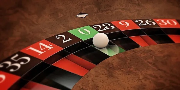 Live casino dealer studio with multi-camera setup and roulette wheel